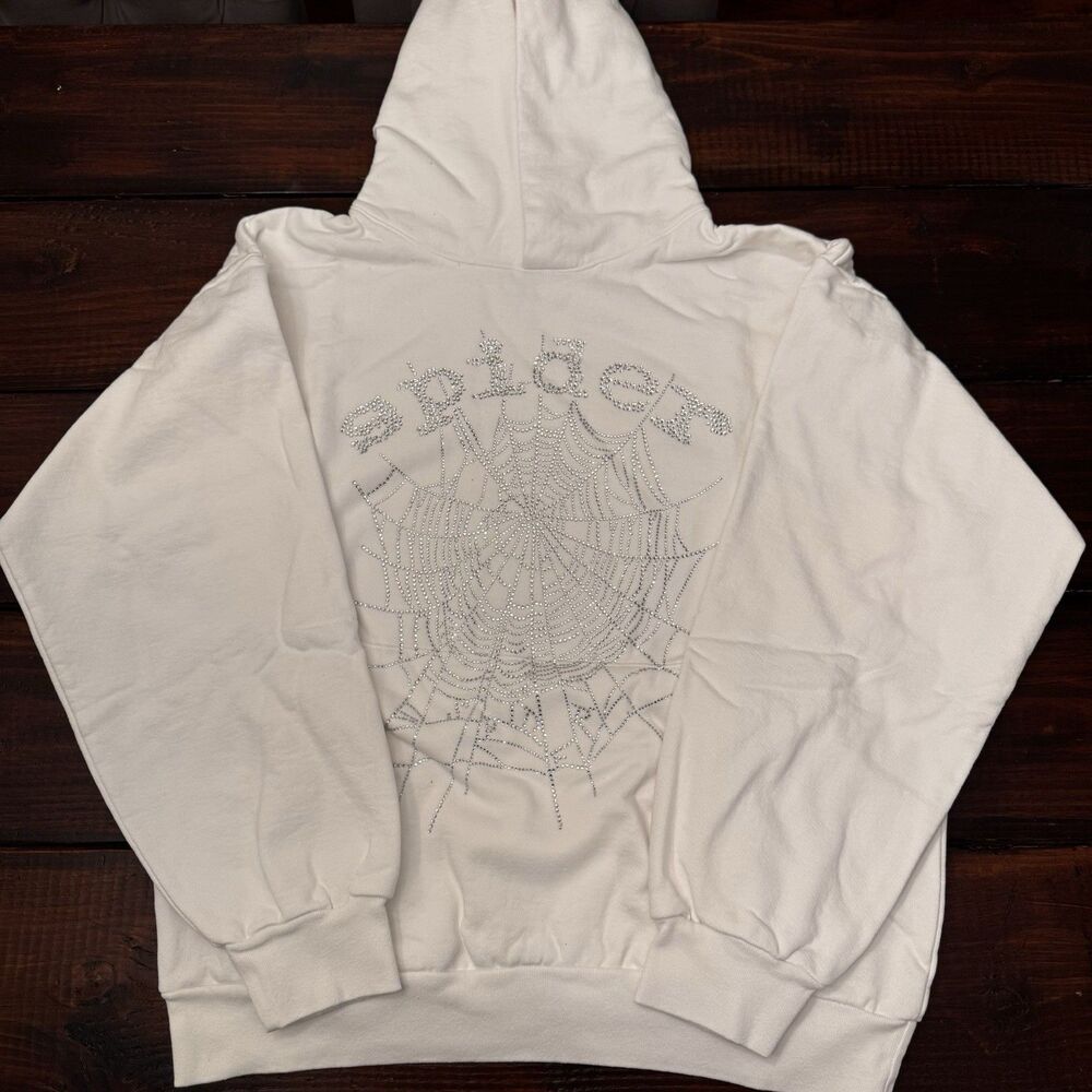 Sp5der OG Rhinestone Logo Hoodie
